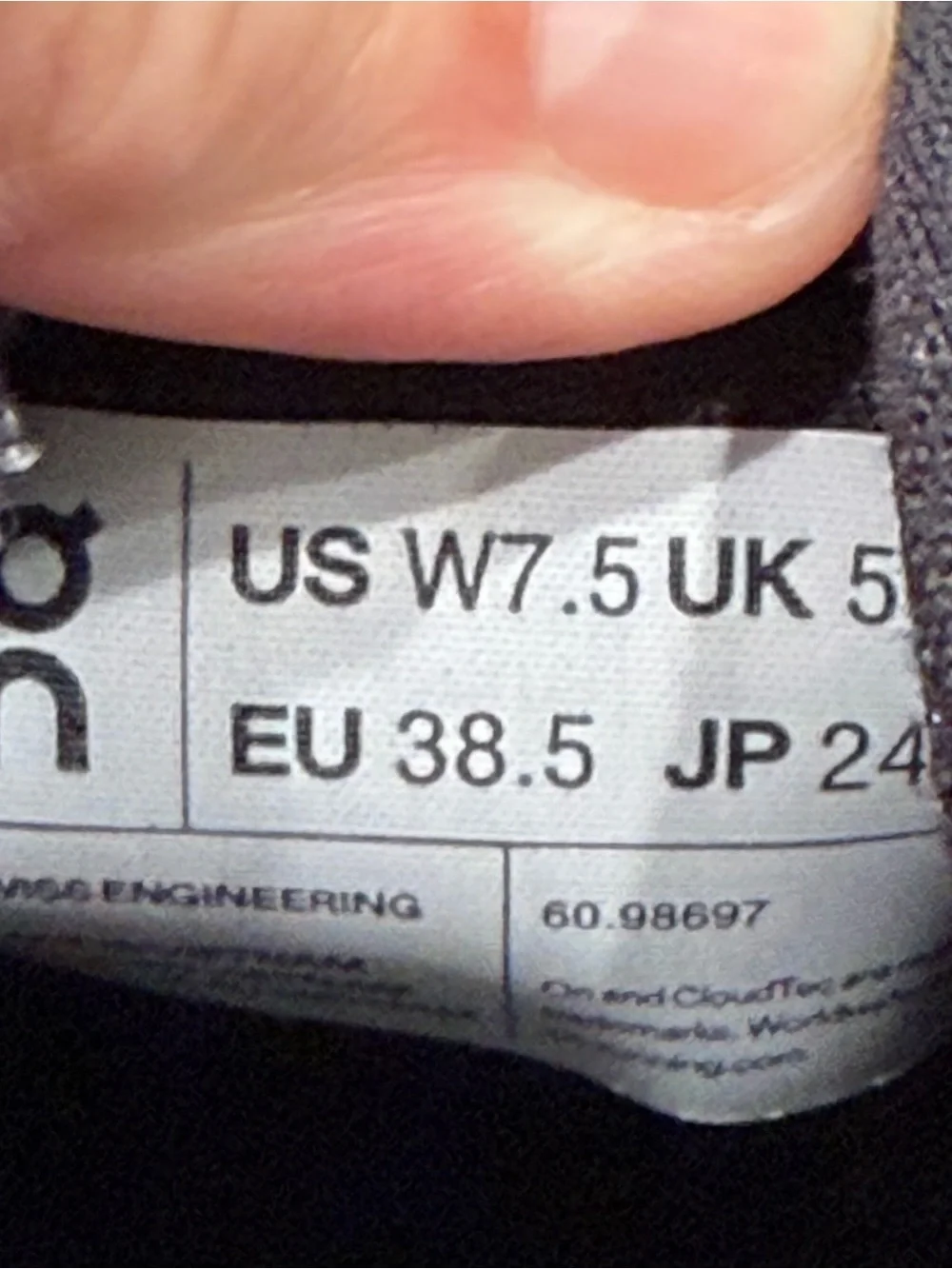 On Running Cloudswift White & Black Running Shoes ladies 7.5